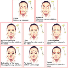 Natural Jade Facial Roller for Wrinkles & Eye Treatment