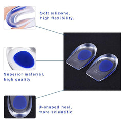 Blue Gel Heel Insole Protector Pad for Shock Absorption & Comfort