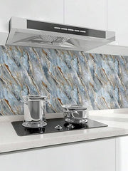 Blue Mountain Marble Foil Ta-060 Natural & Golden Blue Marble Finish