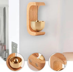 Wooden & Brass Magnetic Door Bell with Chime