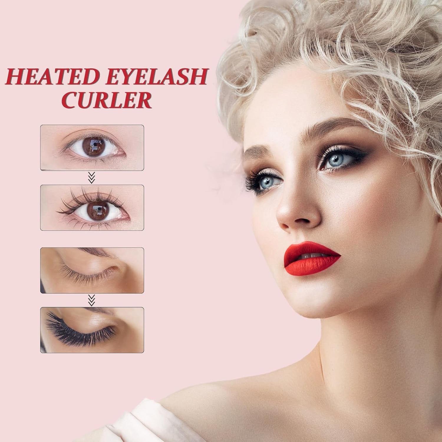 Electric Heated Rechargeable Eyelash Curler for Perfect Curling