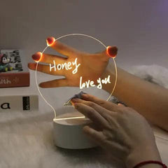 3D Acrylic Message Board with Light, Pen, Night Lamp, Rewritable