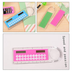 Mini Solar Calculator with 10cm Ruler and Transparent Screen