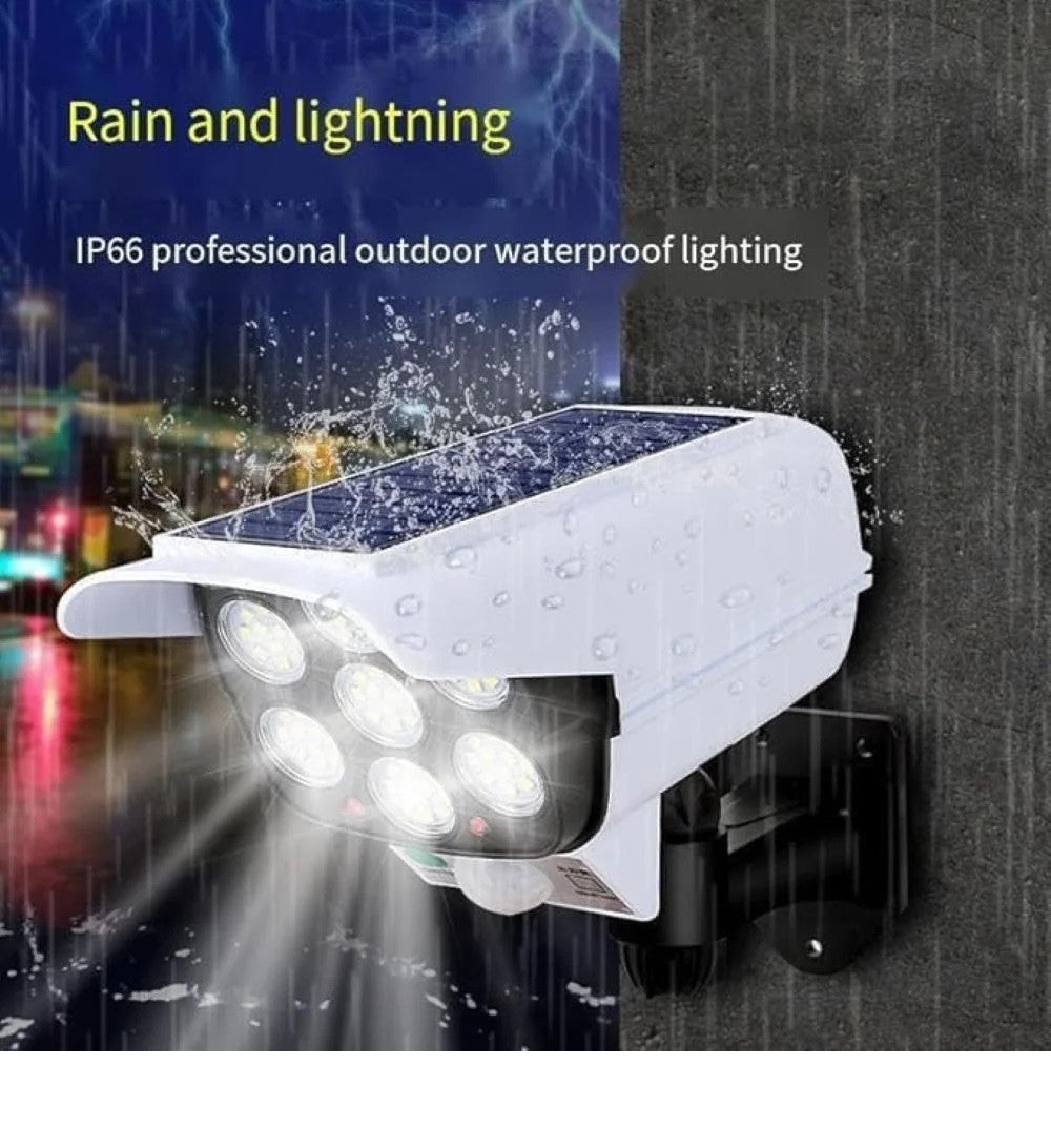 Solar Dummy Camera with Motion Sensor Light for Security