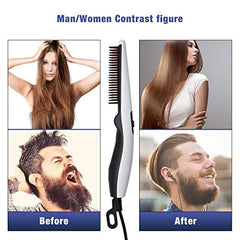 V2 Multi-Functional Beard & Hair Straightener Brush for Men & Women