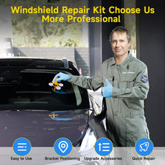 Quick Clear Windshield Repair Kit for Chips and Cracks