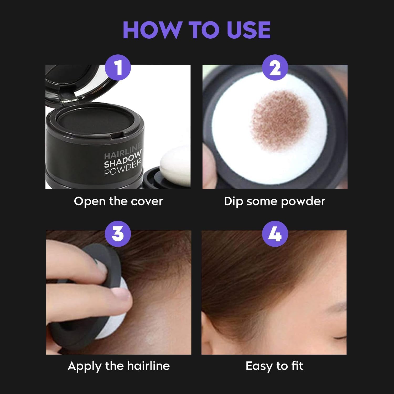 Hair Root Touch Up Powder Set for Flawless, Full-Bodied Hair