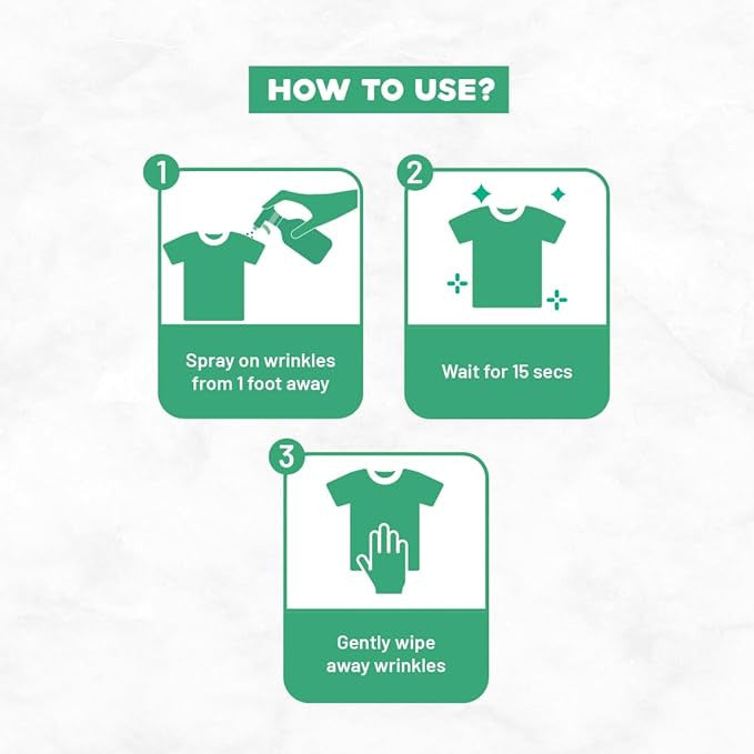 Fabric Wrinkle Remover - Eliminates Creases & Odor for Fresh Clothes