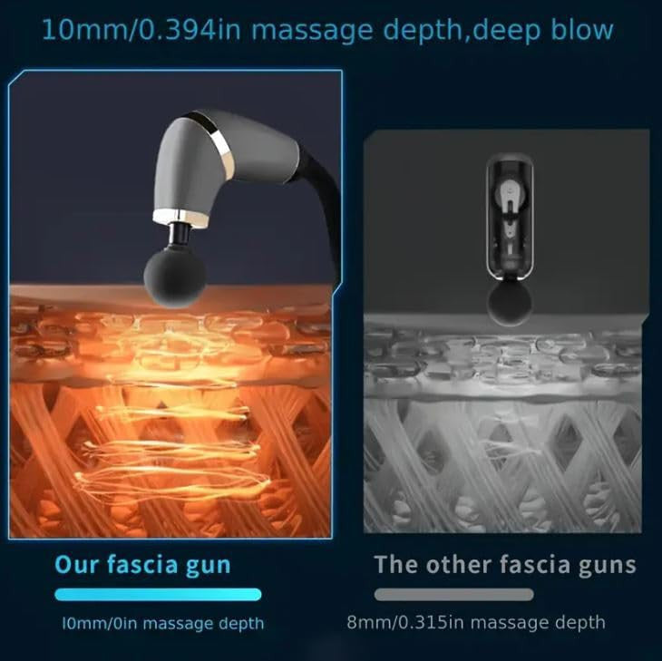 U-Shape Portable Massage Gun with Extension Handle for Muscle Relief