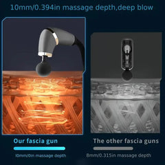 U-Shape Portable Massage Gun with Extension Handle for Muscle Relief