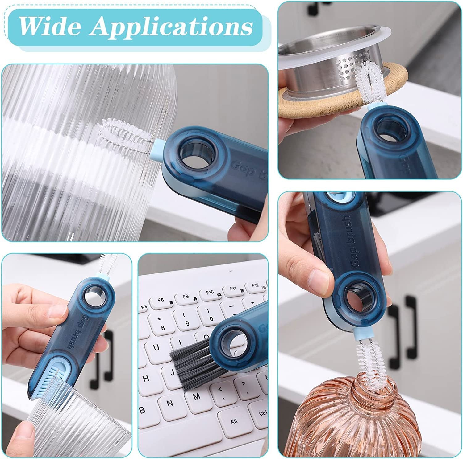 3-in-1 Multi-Function Cleaning Brush for Bottles, Cups & Grooves