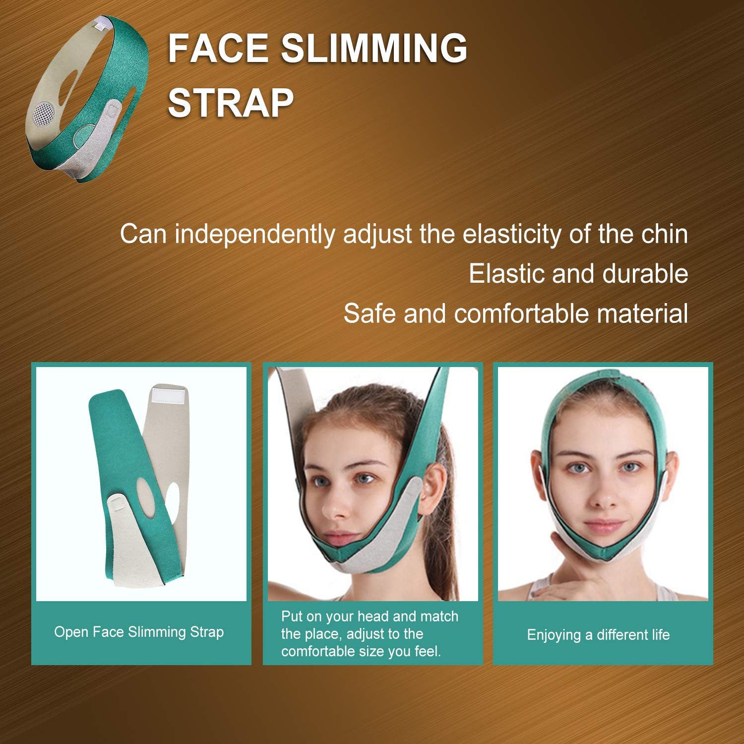 V Line Face Lift Belt for Slimming & Chin Contouring - Green