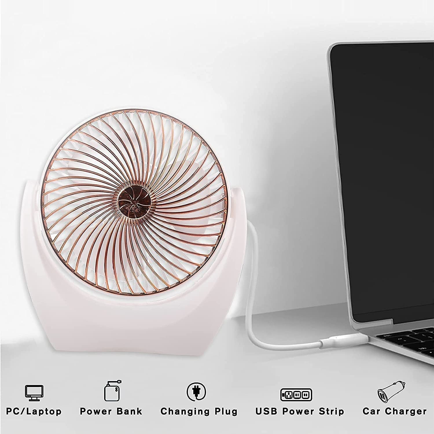 Portable Handheld & Desktop USB Rechargeable Fan with Adjustable Speed