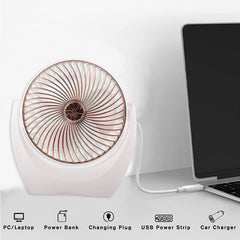 Portable Handheld & Desktop USB Rechargeable Fan with Adjustable Speed