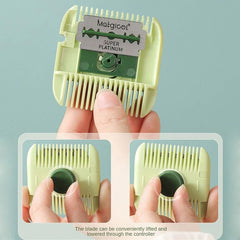 2-in-1 Kids Hair Trimmer & Comb for Split Ends with Replaceable Blades