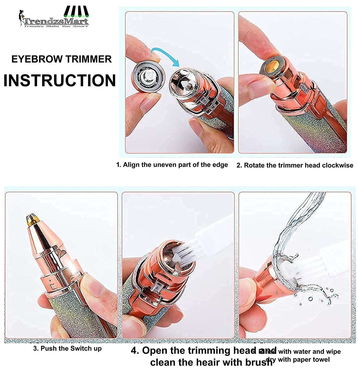 Rainbow 2-in-1 USB Facial & Body Hair Trimmer for Ladies
