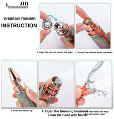 Rainbow 2-in-1 USB Facial & Body Hair Trimmer for Ladies