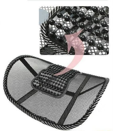 Ergonomic Mesh Lumbar Support Cushion for Car & Office Chairs