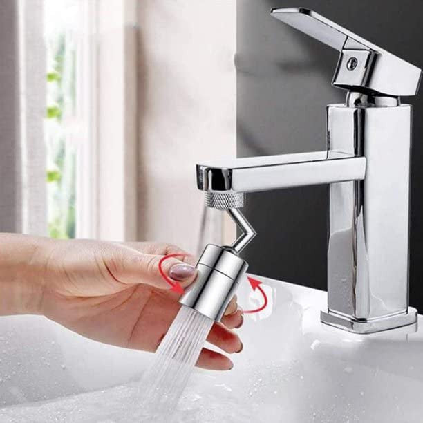 720° Rotating Faucet with Splash Filter and Dual Mode Water Flow