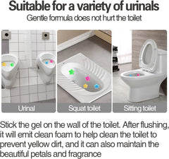 Flower Toilet Cleaning Gel with Decontamination and Bleaching Power