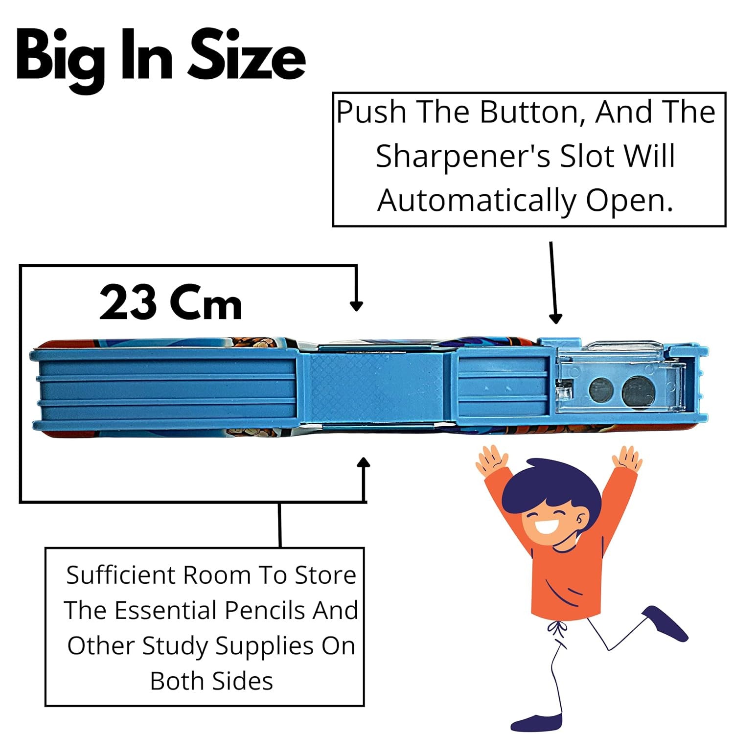 Durable Compass & Sharpener Pencil Box for Students