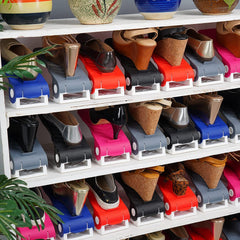 Adjustable Shoe Organizer with Space-Saving Double Deck Design - 1 Pc