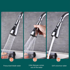 360° Movable Turbo Sink & Shower Faucet with 3 Modes & Water Saving