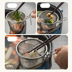 Food Strainer Noodle Basket with Handle – Mesh Filter for Cooking