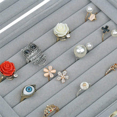 Elegant Velvet Lockable Jewelry Box for Travel and Home Storage