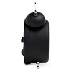 Twin Bell Vintage Alarm Clock Black & White with Backlight