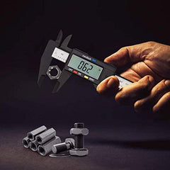 Digital Carbon Fiber Caliper with LCD, Auto Off, 6 Inch
