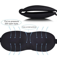 Black Eye Mask 3D Sleep Mask & Black Head Band for Rest
