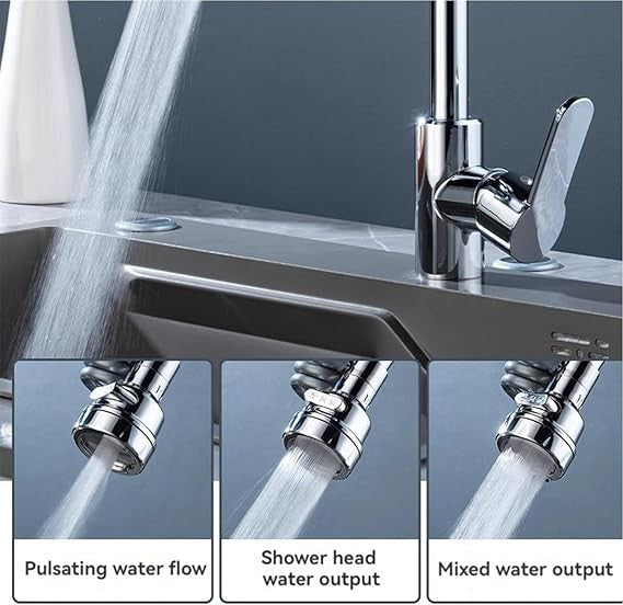 Expandable Kitchen Faucet with Sprayer - Adjustable Sink Faucet