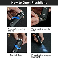 3-Fold Auto Open LED Travel Umbrella with Light, Large Size