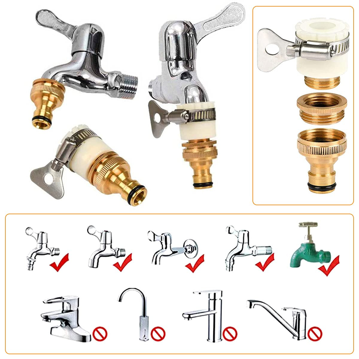Secure Brass Pipe Connector with Quick Release & Leak Prevention