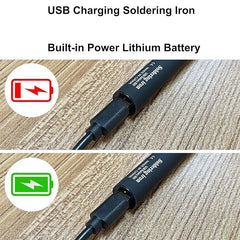 Portable USB Cordless Soldering Iron with 3 Tips for Precision Welding