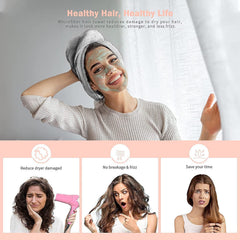 Big Microfiber Hair Wrap Towel - Quick Dry, Absorbent & Gentle