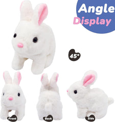 Interactive Hopping Bunny Toy with Sounds, Movable Ears & Nose