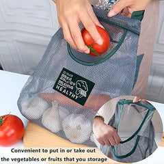 Hanging Mesh Storage Bag for Produce and Household Use