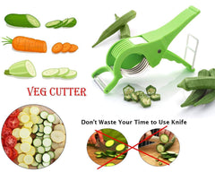 2-in-1 Veg & Fruit Cutter & Peeler with Sharp Stainless Steel Blades