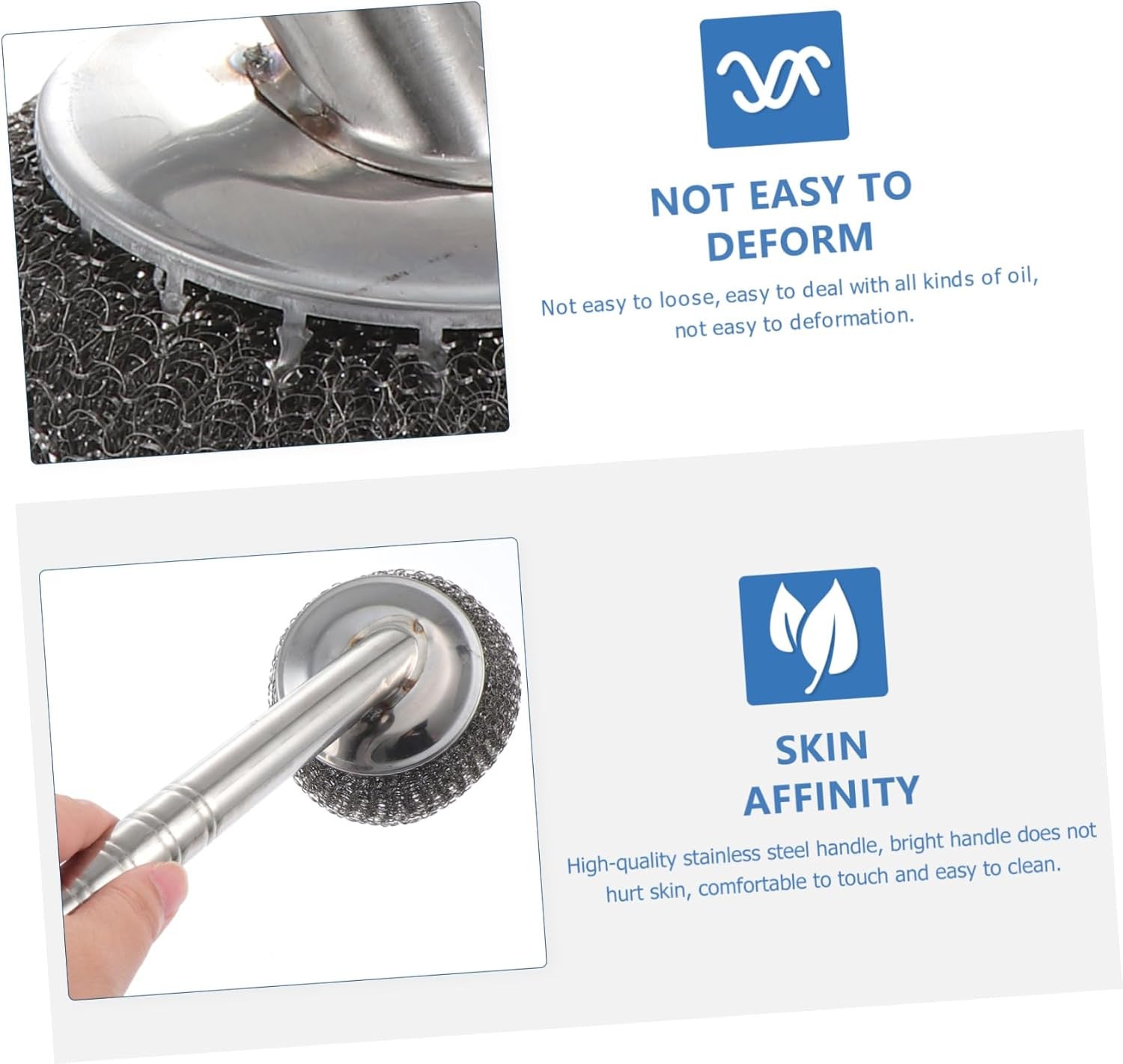 40-70 Character Product Name: Durable Stainless Steel Dish Scrubber Set with Steel Ball Brushes