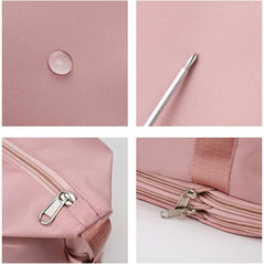Large Expandable Pink Travel Duffel Bag with Wet Dry Pockets