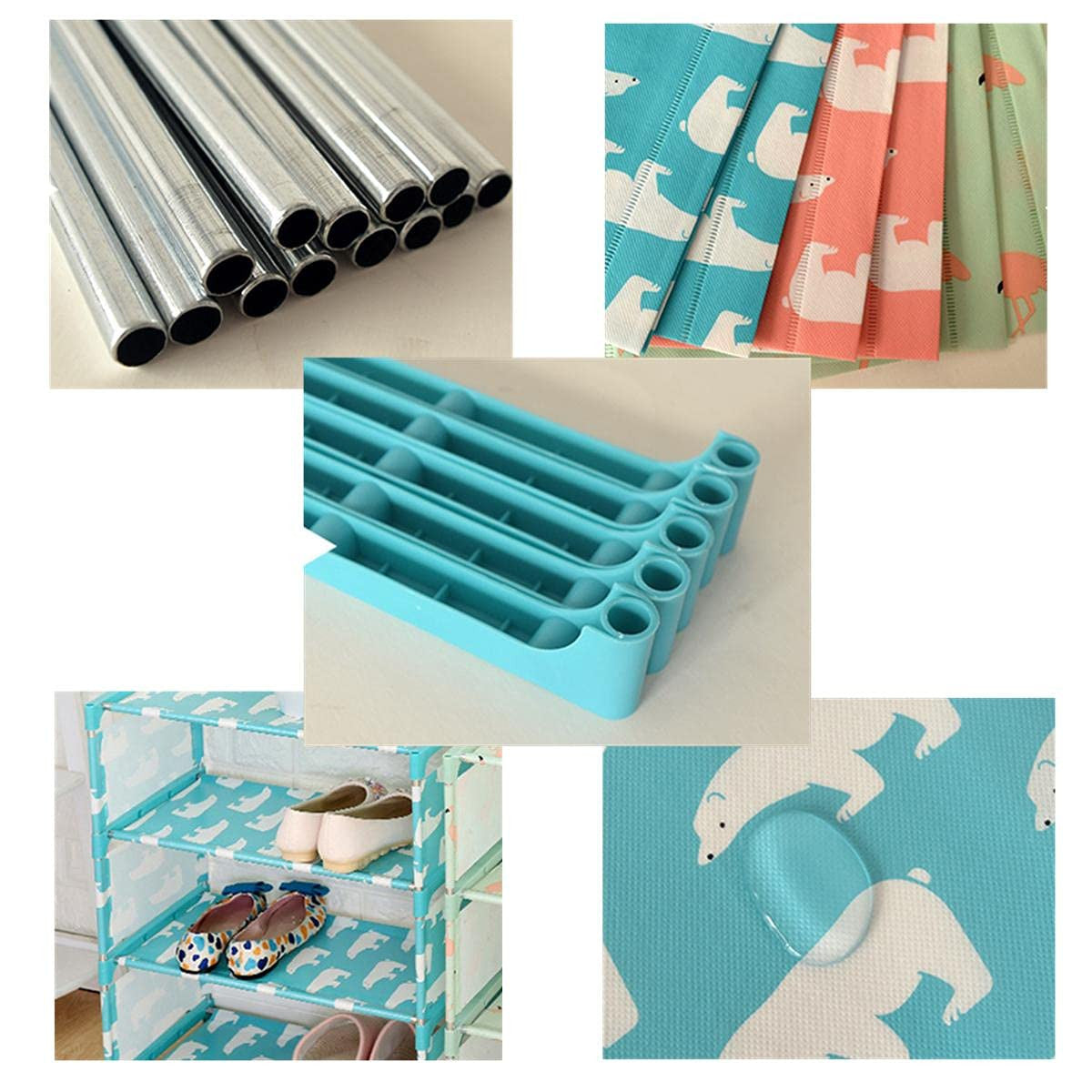 4-Layer Shoe Storage Rack Wall Bench Organizer Shelf Closet Stand
