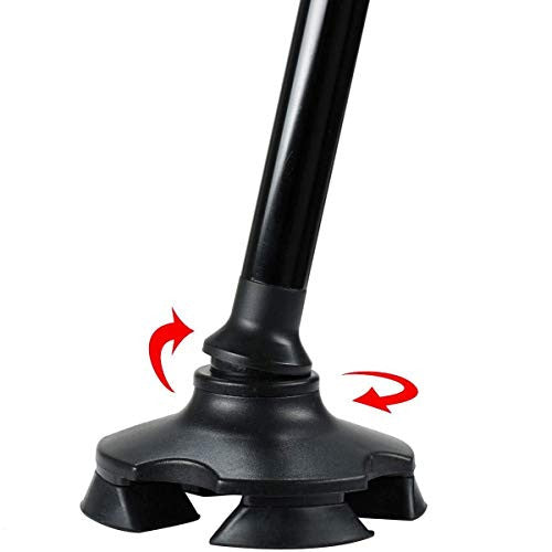 Aluminum LED Folding Walking Stick with Light & Wooden Handle for Seniors