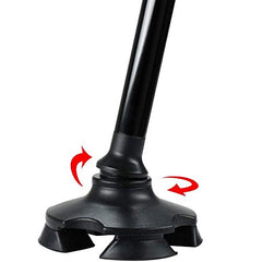 Aluminum LED Folding Walking Stick with Light & Wooden Handle for Seniors