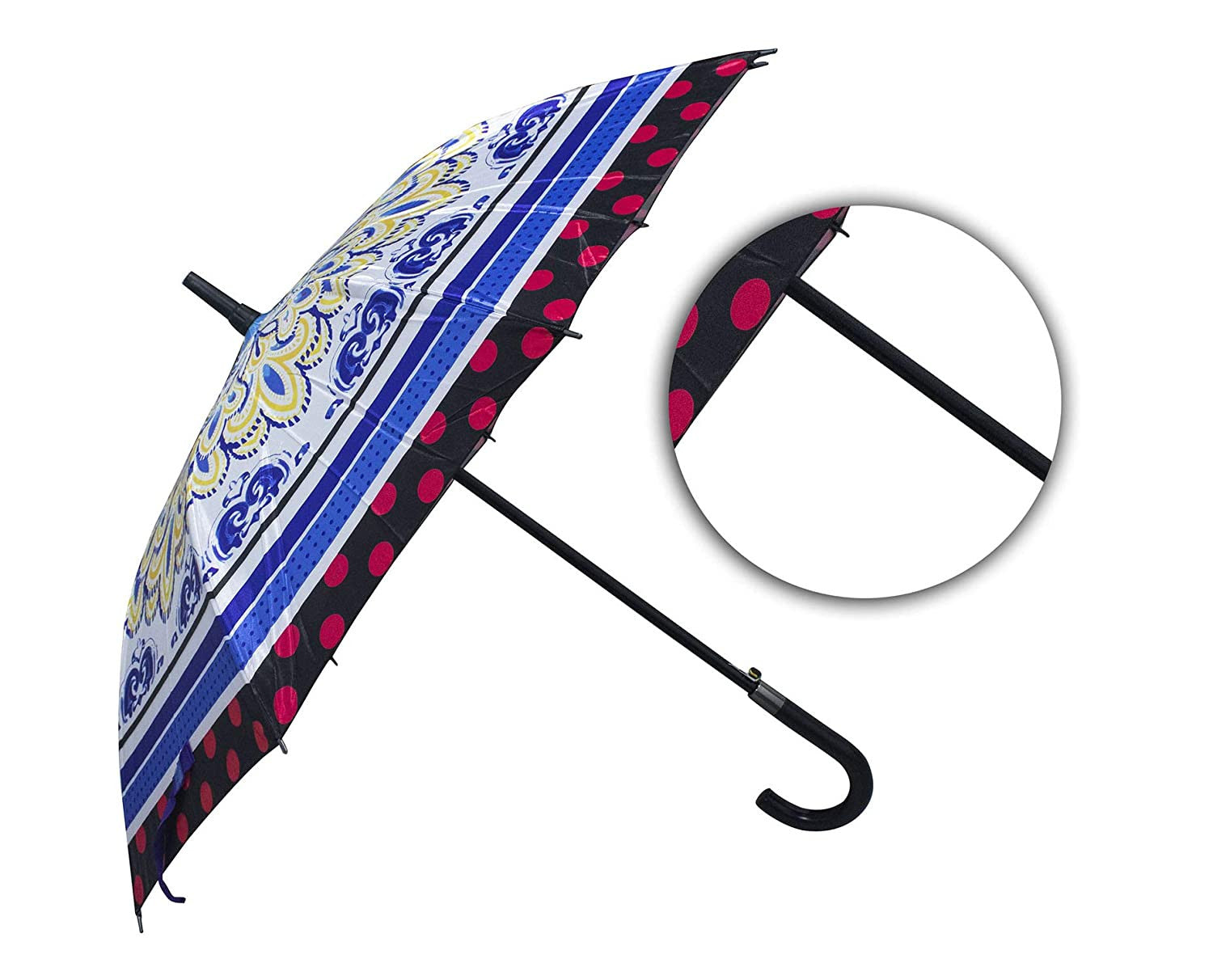 Multicolor Flower Print Umbrella for Kids & Adults - Rainproof & Stylish