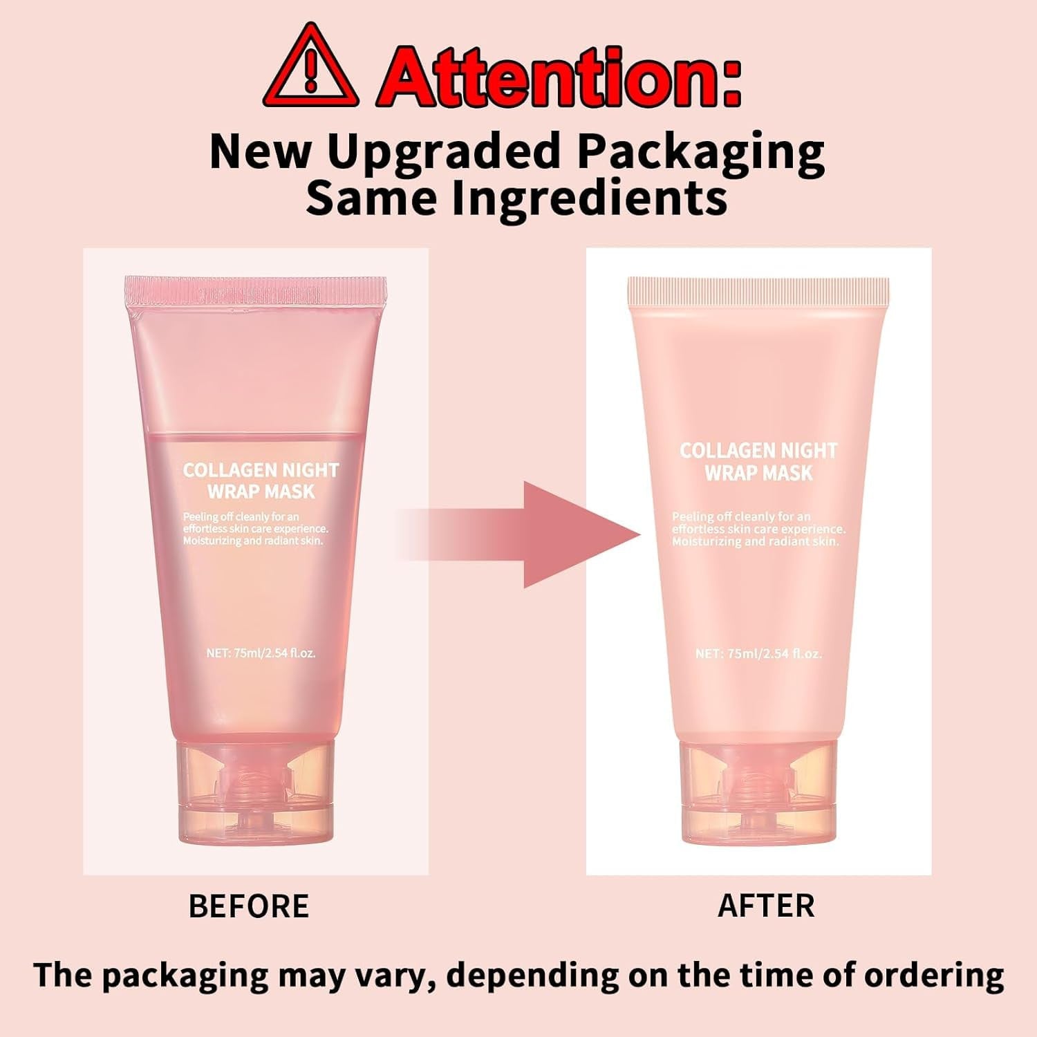 Collagen Night Face Mask - Peel Off, Wrapping, Overnight Care