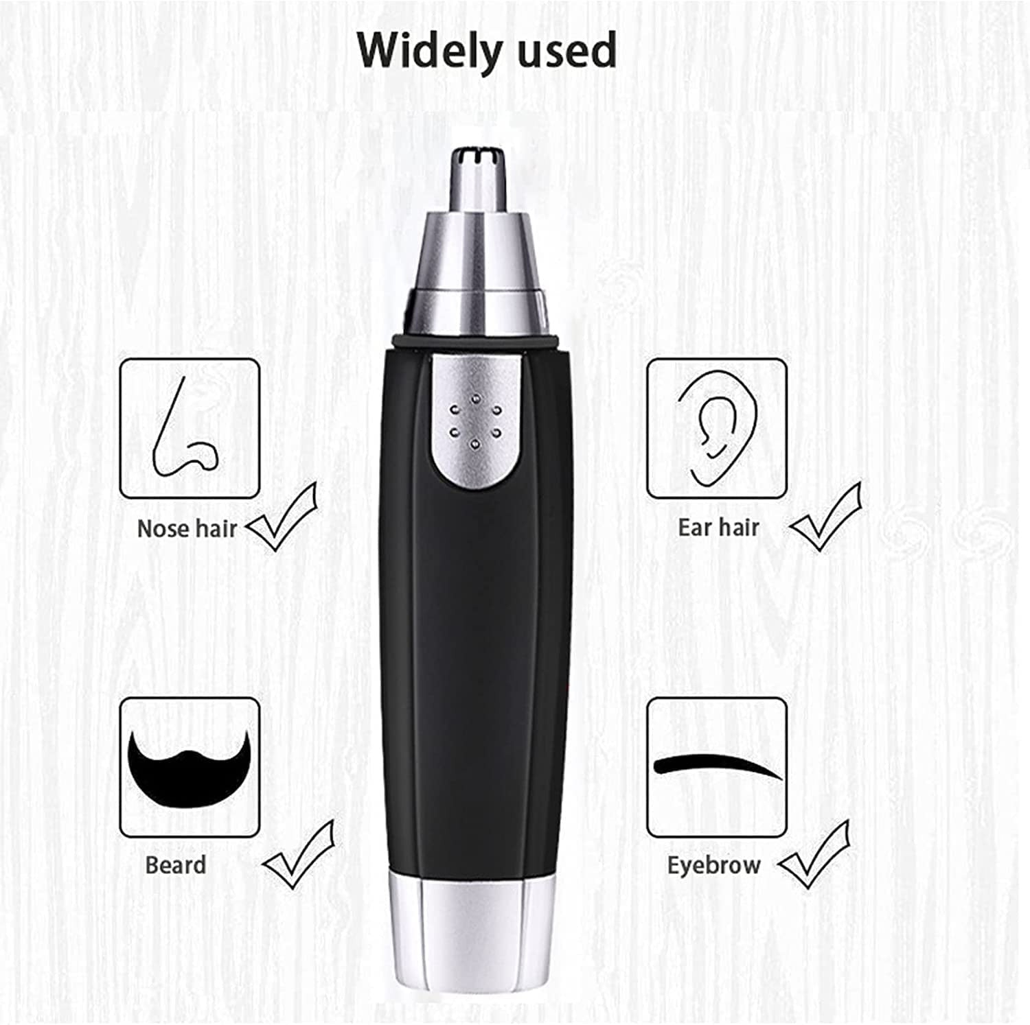 3-in-1 Electric Nose, Ear & Eyebrow Hair Trimmer for Men & Women