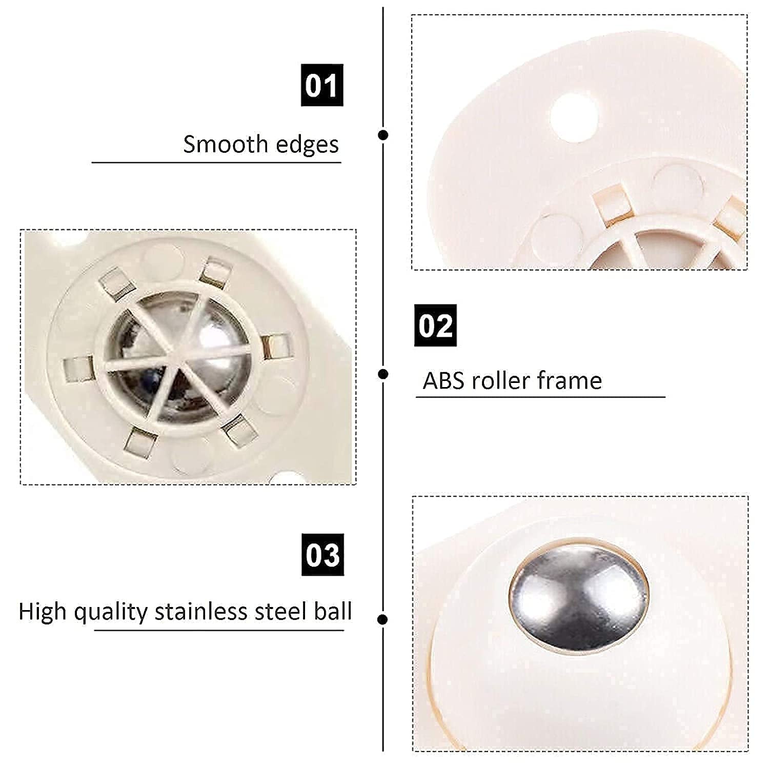 360° Swivel Casters Wheels for Furniture & Storage Boxes (4Pcs)