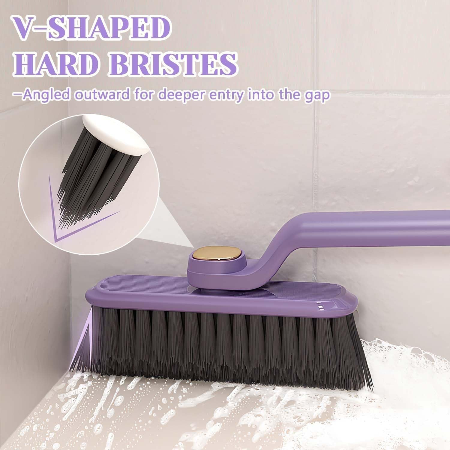 360° Rotating Gap Cleaning Brush with Hard Bristles